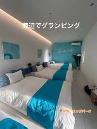 海辺でグランピング