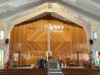 新城 天主堂 鳥居與十字架 並存