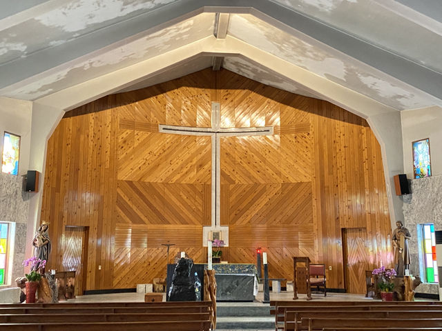 新城 天主堂 鳥居與十字架 並存 新城 天主堂 鳥居與十字架 並存