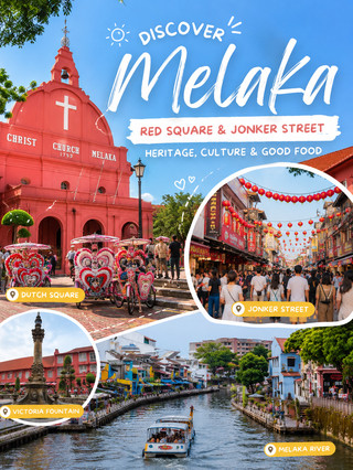 🇲🇾 One Afternoon in Melaka | Exploring the Red Square & Jonker Street ✨