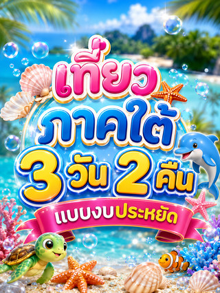 🌴 เที่ยวภาคใต้ 3 วัน 2 คืน แบบงบประหยัด ✨