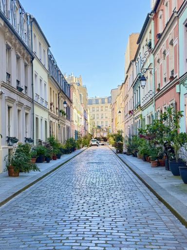 🌈 This street has houses all in pastel colors 🌈 in Paris. | Trip