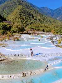 香格里拉白水台 中國版的棉花堡