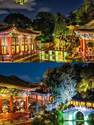 Beihai Park is open for night tours/cool night tours/Qianlong Small Garden