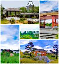 玻璃橋+古建築+花海-松崗五指耙公園