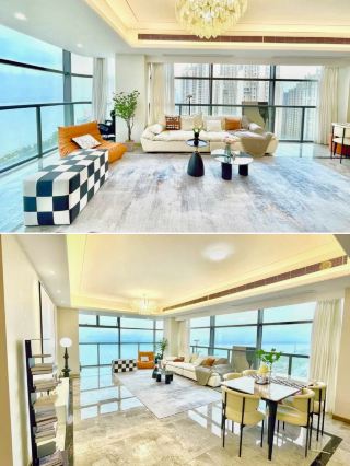A stunning viewing platform! A fantastic family room with river views in Wuhan!