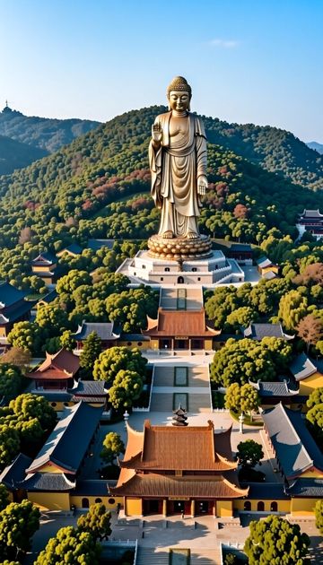 山頂佛像震撼人心