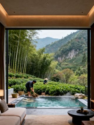 ทริปพักผ่อนสุดสัปดาห์ของครอบครัวอันจิ: พักในที่พักแบบ B&B พร้อมเพลิดเพลินกับการเก็บใบชา ขุดหน่อไม้ และแช่น้ำพุร้อน