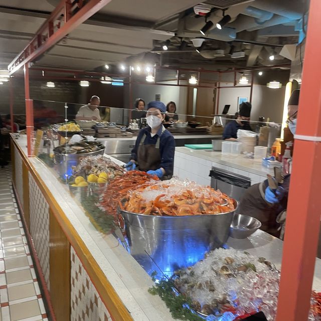 懷舊佈置自助餐