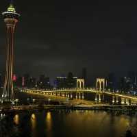 Fireworks and Night view macau peninsula 