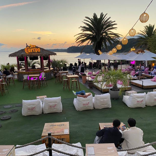 The cliff sunset view