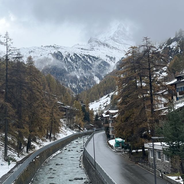 策馬特小鎮，冬日的街景