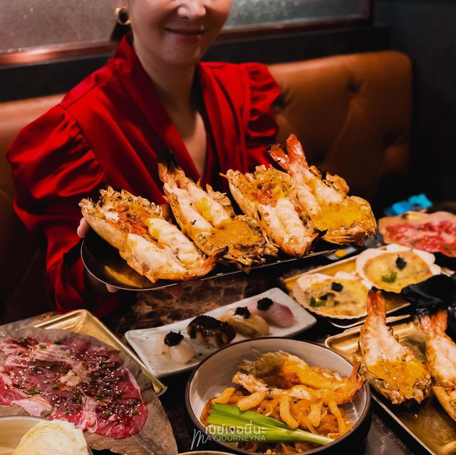 ทานบุฟเฟ่ต์ที่นี่ กุ้งแม่น้ำไม่อั้น จุใจมาก💕