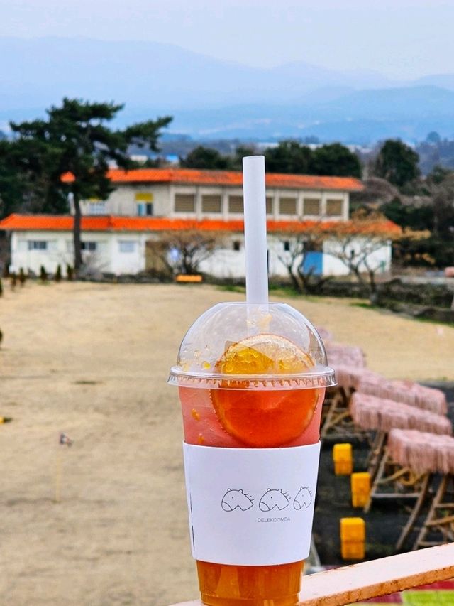 감귤향 한가득 느껴지는 주황색 감성카페