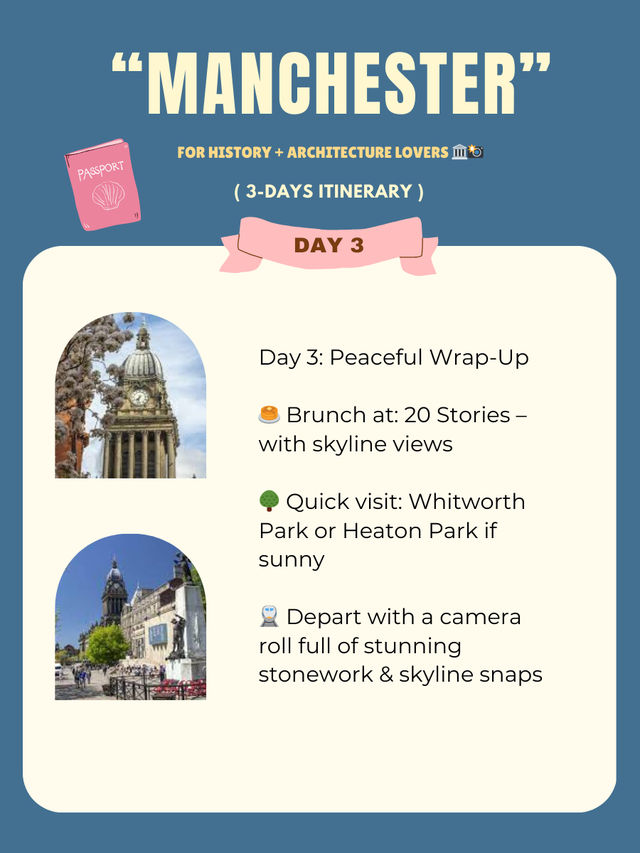 Manchester 3-days itinerary 🩵