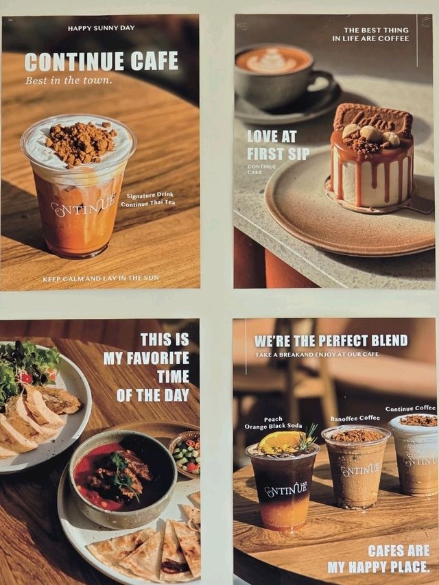 Continue Cafe กาแฟ อาหาร ถ่ายรูปสวย 
