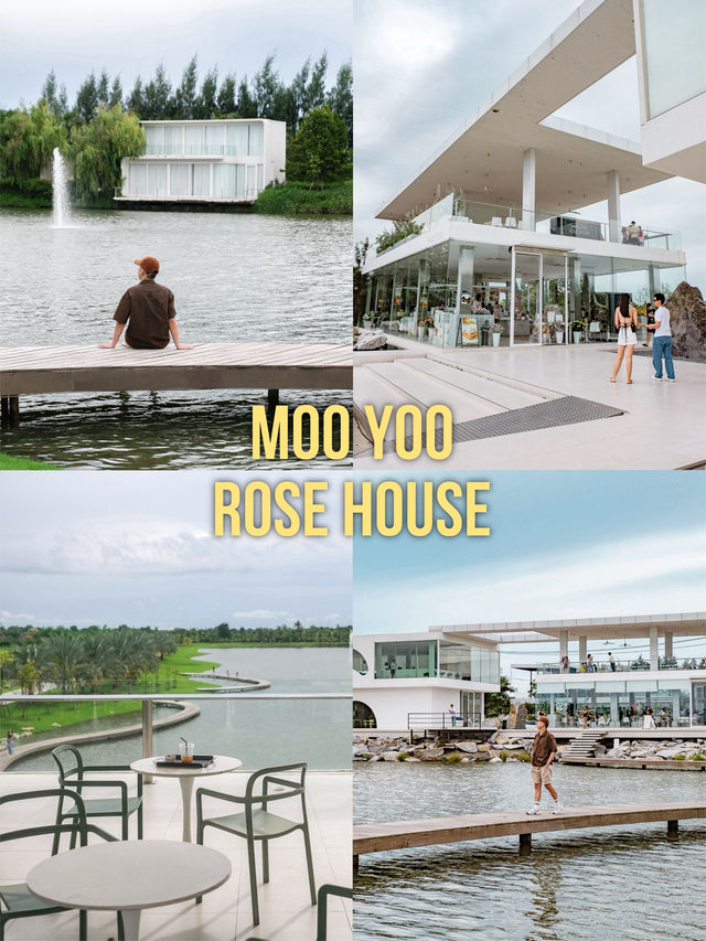 Moo Yoo Rose House คาเฟ่นครปฐมริมทะเลสาบ✨