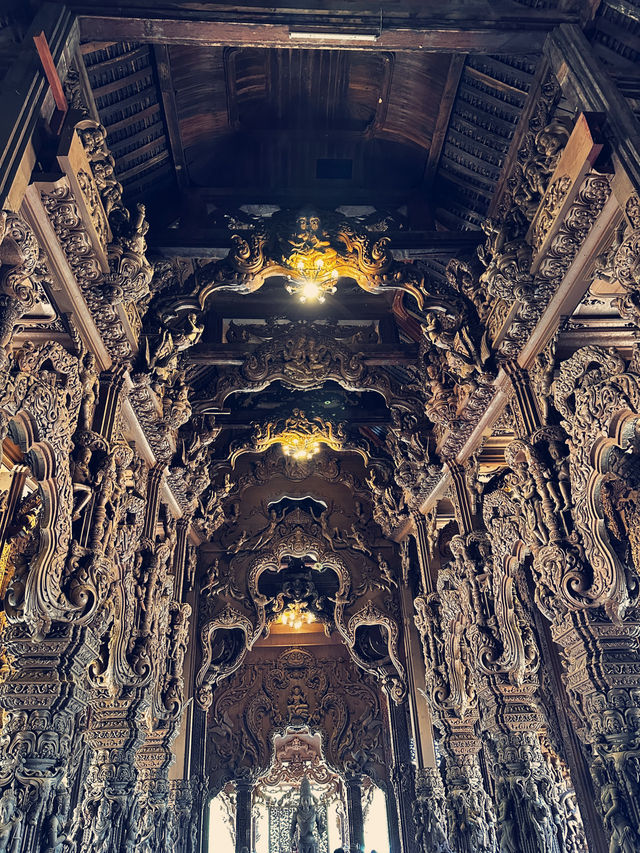 The Sanctuary of Truth in Pattaya, Thailand, is an impressive structure