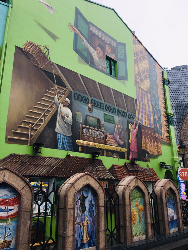 เสน่ห์ย่านKampong Glam ถนนMuscat Street Artต้องไป