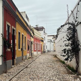 Walking through these quiet cobblestone streets felt peaceful and authentic. The colorful houses, simple doors, and narrow lanes gave a sense of stepping back in time. It’s the kind of place where everything slows down and you just wander without a plan. 🚶♂️✨

Standing in front of the grand church, the open square felt calm and spacious. The cloudy sky added a dramatic mood, making the architecture stand out even more. It felt like a moment to pause and take everything in. ⛪🌥️

This tiled building captured the charm of the place. The patterns, balcony, and quiet street gave it a unique character — simple but beautiful. It felt like discovering a hidden gem. 💙🏡

Wandering through quiet cobblestone streets, colorful houses, and historic squares. The calm atmosphere, beautiful tiles, and timeless architecture made this place feel like stepping into another era. A peaceful day exploring hidden corners and soaking in the charm. ✨🌍