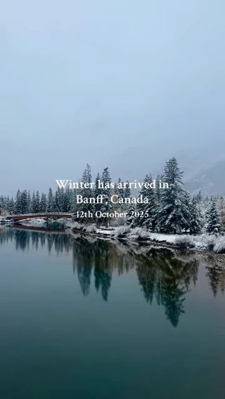 Winter has arrived in Banff, Canada