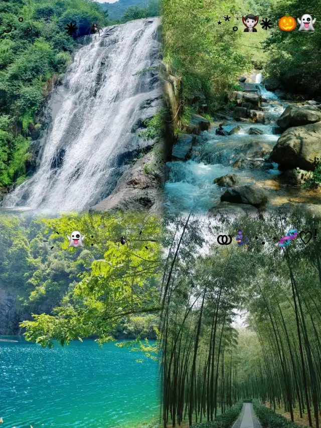 Explore the natural scenery of Zhejiang and appreciate the beauty of forest waterfalls