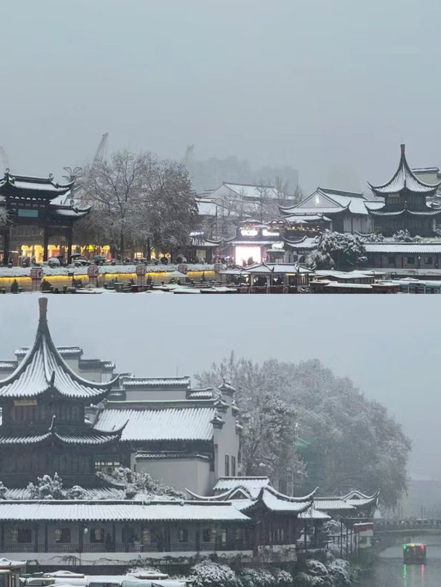 全live圖|雪滿金陵城中華門&夫子廟久違的大雪