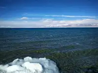 青藏高原上的鹹水湖