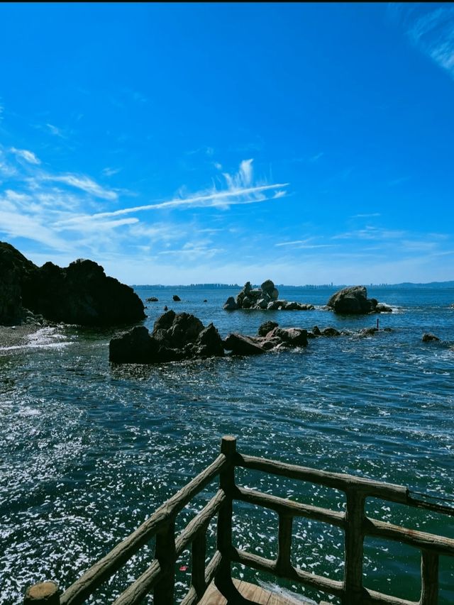 養馬島絕美果凍海，環島電動車暢遊，煙台必遊之地！