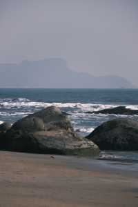 吳川冬天的海邊真的好美｜礁石｜日落｜趕海