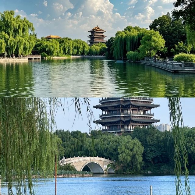 大明湖好靚，但伏位都好多㗎 ·
