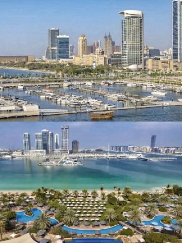 두바이 W 호텔 미나 세야, 만 옆의 트렌디하고 럭셔리한 빛나는 꿈