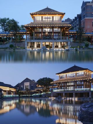 Отель Fairy Hotel, расположенный рядом с Сансиндуем, предлагает виды на традиционный китайский райский сад в регионе Цзяннань.