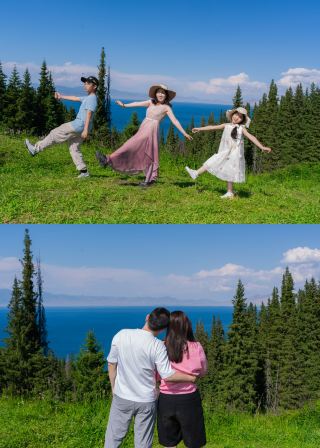 Travel around Sayram Lake by RV, ride horses into the Kalajun grasslands