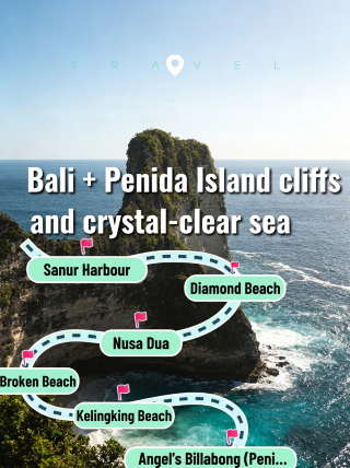 Wajib dikunjungi! Panduan Lengkap Bali + Nusa Penida: Lautan Bergelombang di Tepi Tebing, Pemandangan Gunung dan Samudra