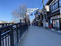 飛騨高山。『宮川朝市』で食べ歩き。『まぼろしの朝市牛乳』