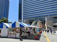 東京・品川。品川駅港南口に広がる公園『港南ふれあい広場』