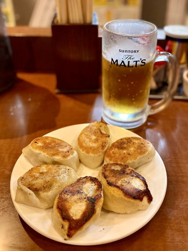 시부야구 요요기 왕교자 먹방투어 😋 야식에는 시원한 생맥과 교자!!