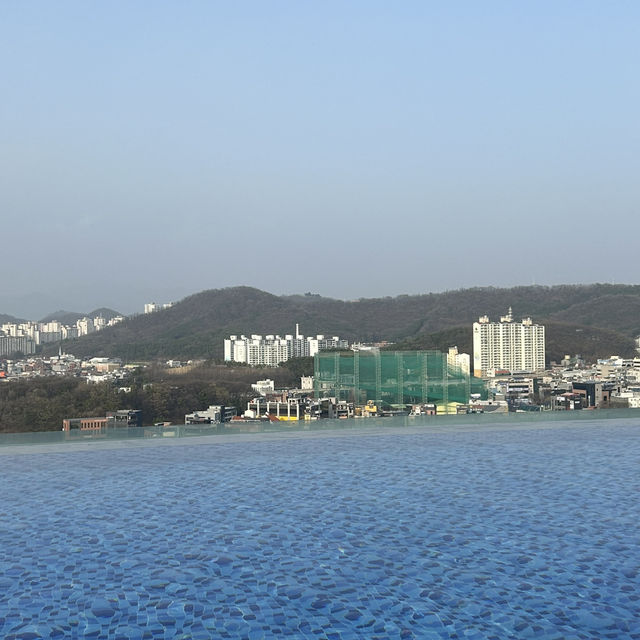 호텔 수성의 사계절 온천 인피니티풀에서 대구 시티 뷰 즐기기🫶🏻 🏊🌃