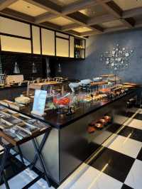 Breakfast buffet at a stylish restaurant🍞