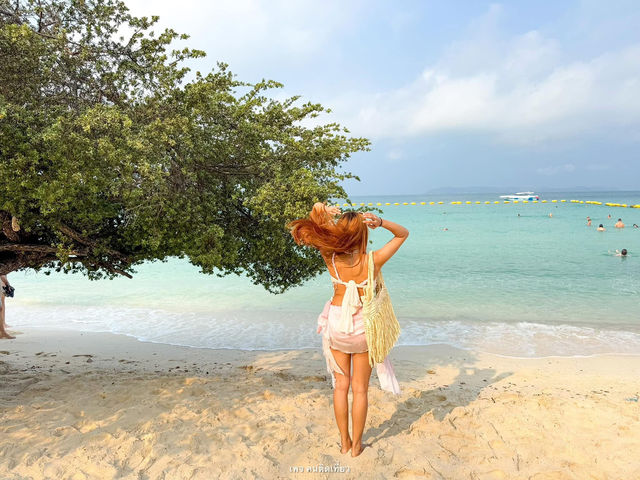 หาดเทียน เกาะล้าน น้ำใส หาดทรายขาว