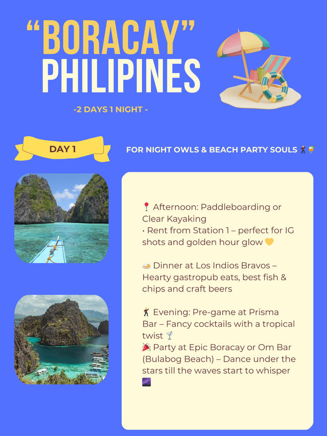 Boracay itinerary 