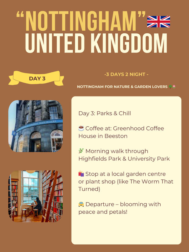 Nottingham itinerary 💘