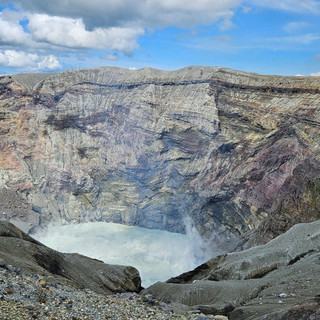 Aso Volcano Crater in Kumamoto