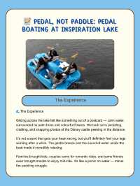 📝 Pedal, Not Paddle: Pedal Boating at Inspiration Lake
