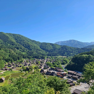 綠意盎然的白川鄉合掌村