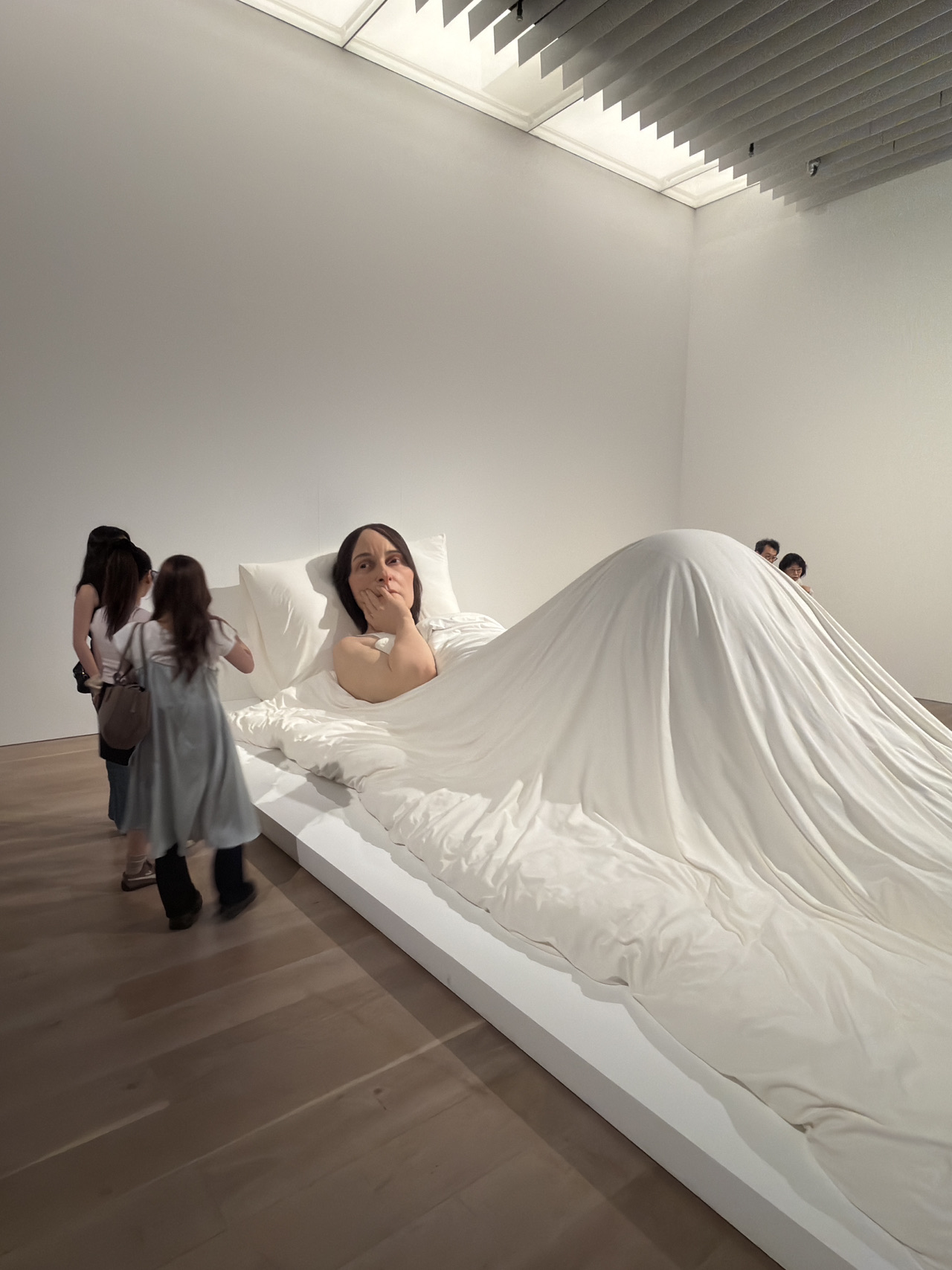 The "Ron Mueck" exhibition is currently being held at the Mori Art Museum in Roppongi. The moment I stepped into the venue, its overwhelming realism literally took my breath away. The astonishingly intricate details—from the texture of human skin, blood vessels, and wrinkles, down to every single strand of hair—make the sculptures look as if they could come alive at any second.

However, what makes Ron Mueck's work truly special goes beyond mere hyperrealism. The dramatically altered scales, either gigantically scaled up or drastically scaled down, force us to deeply reflect on human emotions and our very existence. Joy, anxiety, loneliness, and aging—the universal emotions we all carry—seem to speak quietly from the artworks. Before I knew it, I had spent a long time simply standing in front of them.

The sheer scale and immersive feel of these pieces simply cannot be captured in a photograph. This is a must-see exhibition, not just for art enthusiasts, but also for those who rarely visit museums.

[Practical Information]
· Venue: Mori Art Museum (53rd Floor, Roppongi Hills Mori Tower)
· Artist: Ron Mueck
· Highlights: Hyperrealistic human sculptures
· Estimated Time: Approx. 60–90 minutes
· Best Time to Visit: Weekday mornings or late afternoons/evenings
· Access: Directly connected to Roppongi Station (Tokyo Metro Hibiya Line)
· Photography: Rules vary by exhibition area, so please check on-site
· Pro Tip: Pair your visit with a trip to the Mori Art Museum Observation Deck or a stroll around Roppongi Hills

  
  
  
  
 