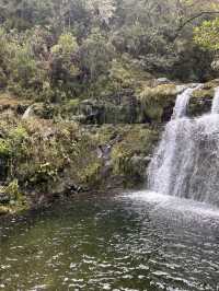 Crossing a waterfall 