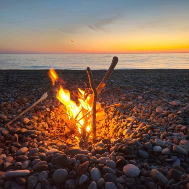 Relaxing on Kobuleti Beach, Georgia 🏖️🌊