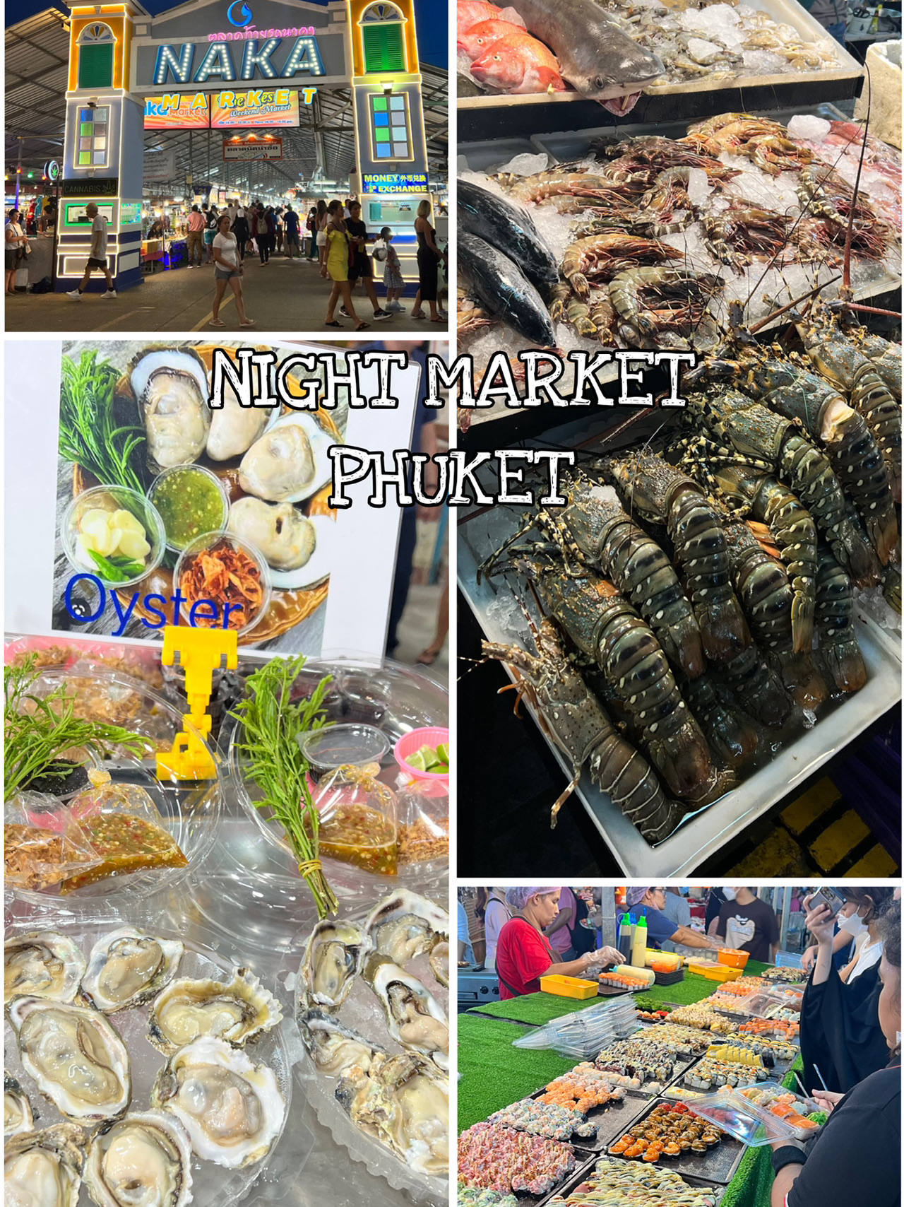 If you want to experience the true scale of Phuket, head to the Naka Weekend Market. As the largest night market on the island, it remains a major attraction in 2026 for those who love delicious food and hunting for souvenirs.

Naka Market is a real maze divided into zones. You can find everything here: from stylish clothing by local designers and high-quality brand replicas to electronics and antiques. My husband and I usually arrive around 5:00–6:00 PM, when the heat subsides and the market lights up with thousands of lights. The atmosphere is incredible: live music, street performers, and that unique vibe of a Thai celebration.

The main tip—come hungry! The food court here is enormous. Be sure to try fried insects (if you're brave enough!), the legendary mango sticky rice, or the freshest grilled seafood. In 2026, many trendy desserts have appeared, such as "Red Rubies" in coconut milk or crispy Thai pancakes. And remember: entry to the market is free, but cash is a must-have since cards are not widely accepted.

Useful Information:
When: Only Saturday and Sunday (main market).
Time: From 4:00 PM to 10:30 PM (best to come around 6:00 PM).
Location: Near Central Phuket Floresta (Wichit area).